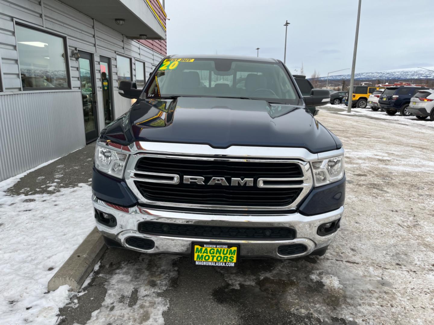 2020 Blue RAM 1500 Big Horn Quad Cab 4WD (1C6SRFBT3LN) with an 5.7L V8 engine, 8A transmission, located at 1960 Industrial Drive, Wasilla, 99654, (907) 274-2277, 61.573475, -149.400146 - Photo#7